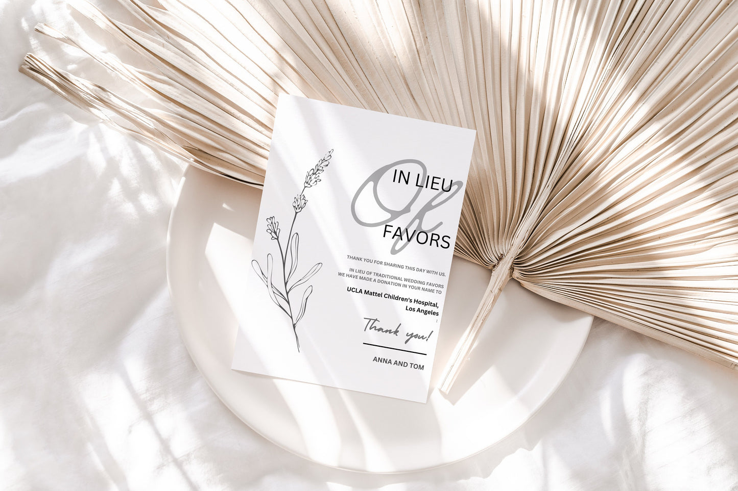 In Lieu of Favors Sign Template, Minimalist Favors Sign, In Lieu of Favours Sign, Modern In Lieu of Favors Sign Template, Minimal,  wedding