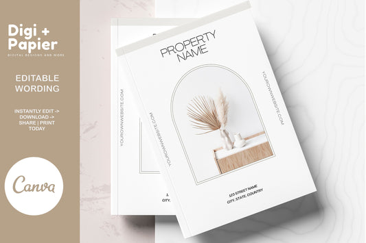 Airbnb Welcome Book Template | Rental Manual Template | Rental Guidebook Template | House Host Template | Real Estate Template | Neutrals