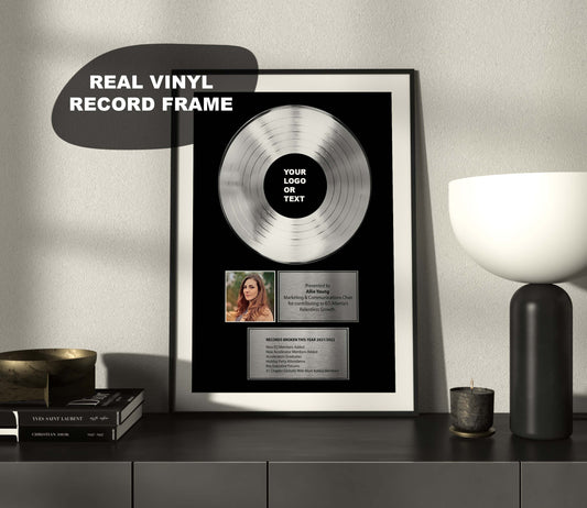 Personalised Employee Award, Retirement Appreciation, For Manager , Staff ,Retirement Award , Long Service Award, VINYL RECORD FRAME