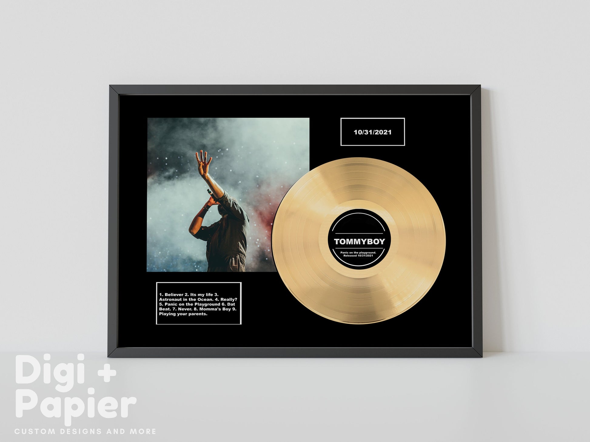 Vinyl Record Frame, Vinyl Record Display, Record Frame Cover , Record Album Frames , Gold Vinyl Album Frames, Vinyl Display Shelf, gift