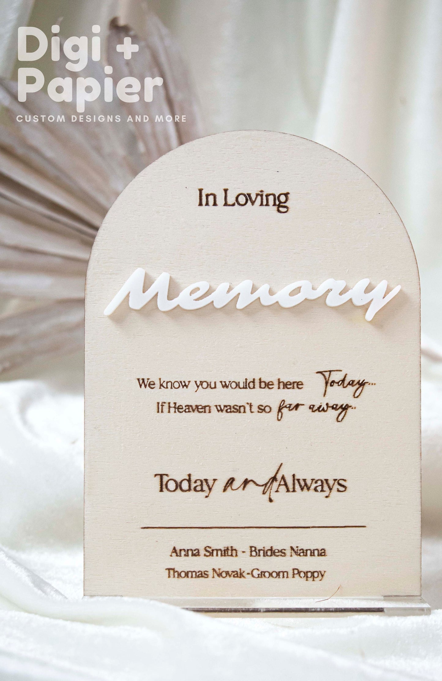 We Know You Would Be Here Today | Wood Memorial Sign | Memorial Table Sign | Wedding Acrylic Sign | Wooden Sign | Heaven sign Remembrance