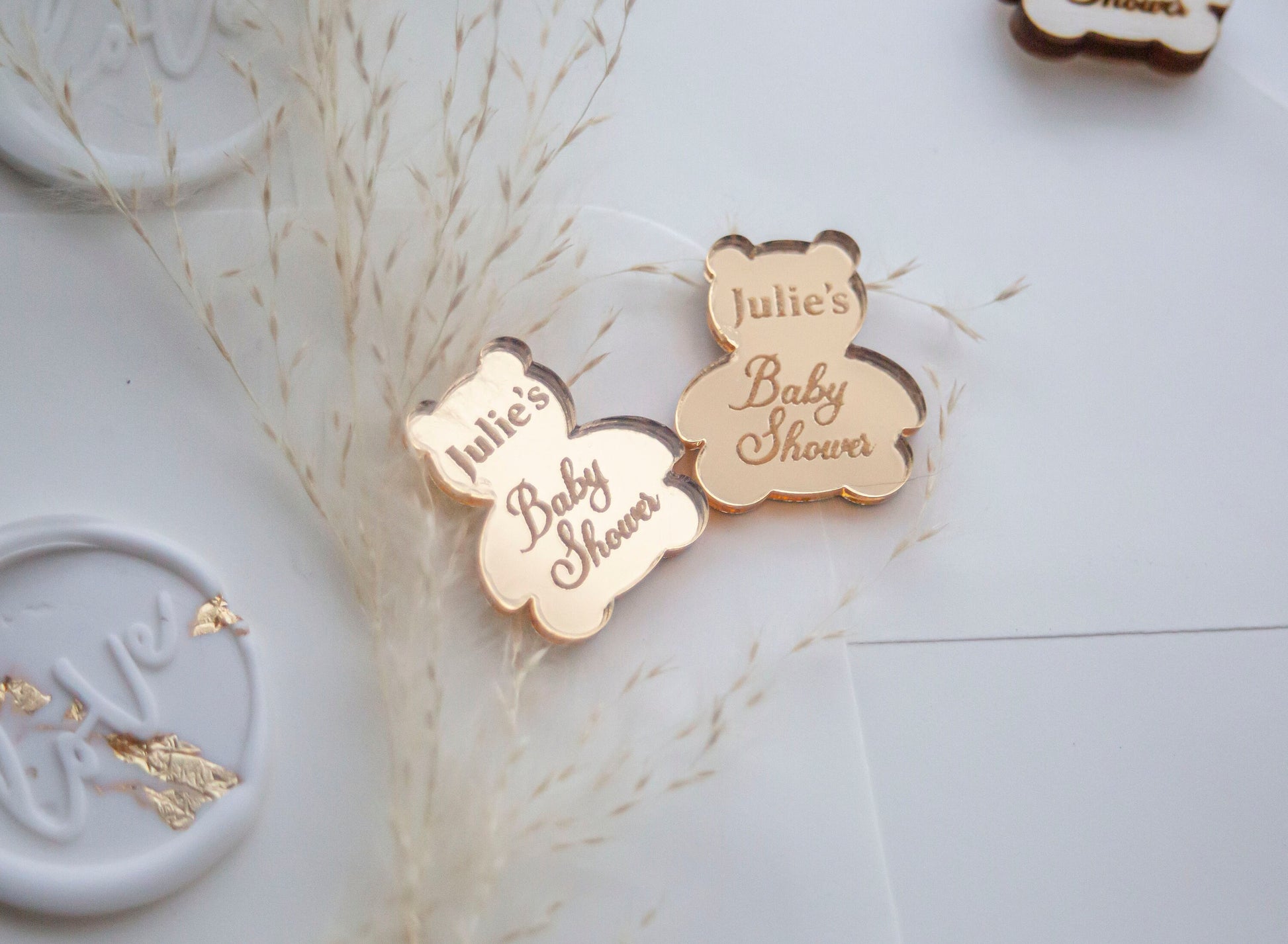Custom Baby Shower Table Decorations | Gender Reveal | New Arrival Party | Confetti | Wooden Baby Shower Confetti | Baby Shower Tableware