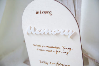 We Know You Would Be Here Today | Wood Memorial Sign | Memorial Table Sign | Wedding Acrylic Sign | Wooden Sign | Heaven sign Remembrance