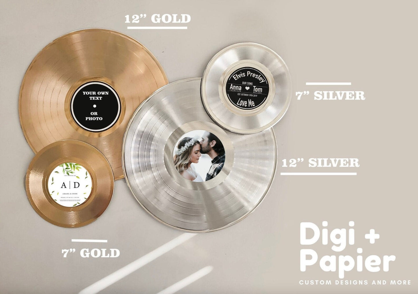 Custom Gold Vinyl Record Frame ,Award Plaque , streaming Goal Gift , Recognition Award , Award for Musicians, Singers, Artists, Producers
